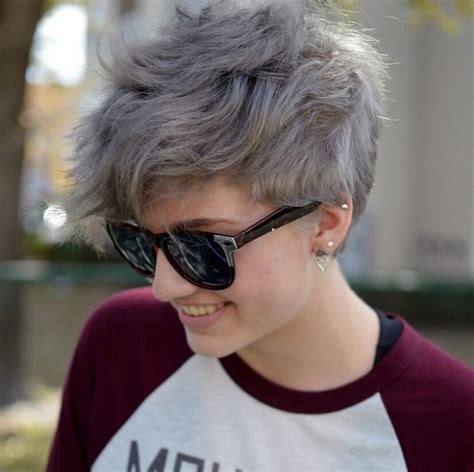 ash grey short hairstyles|ash grey hair dye short.